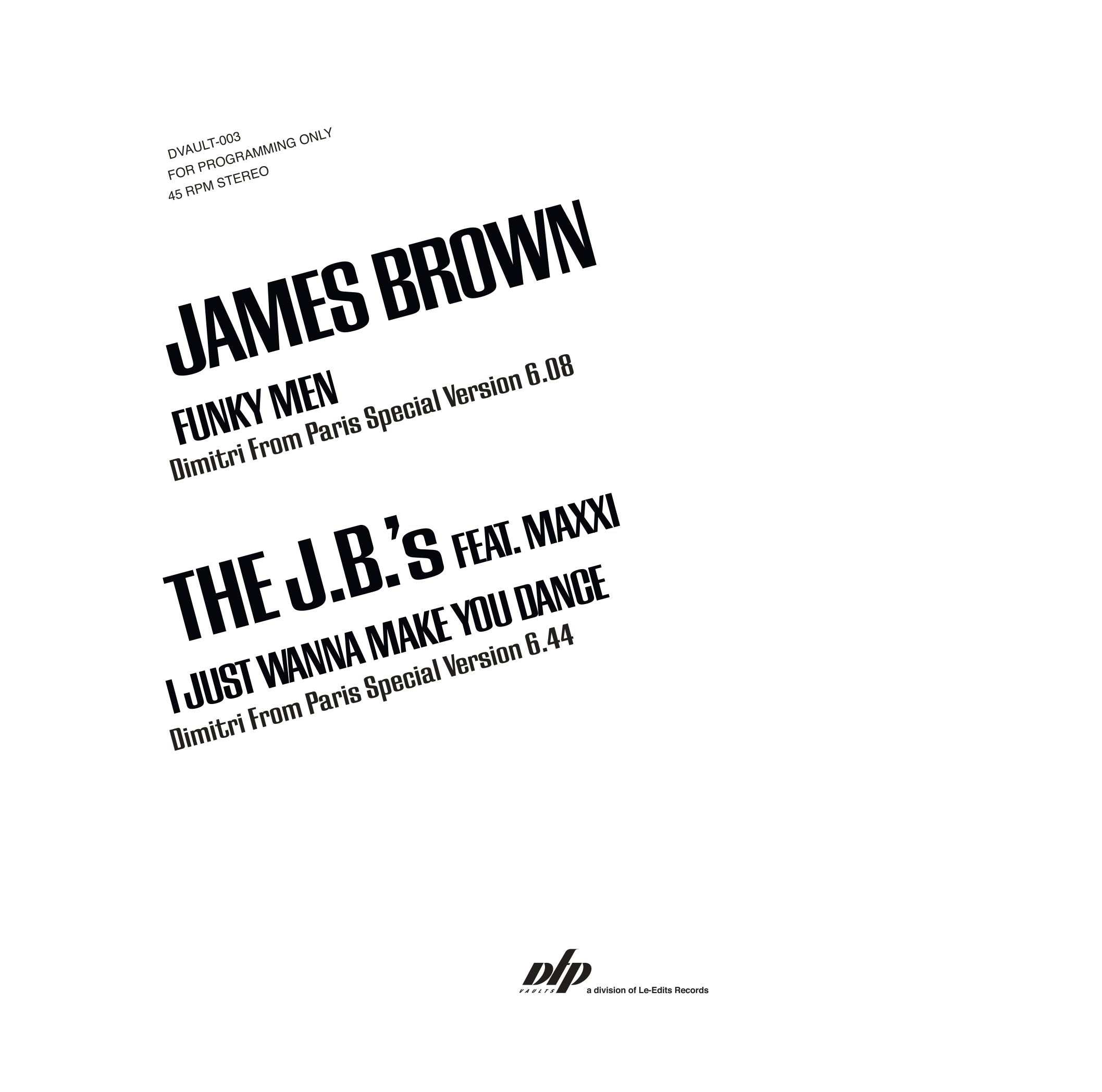 James Brown And The J.B.’s Special Versions By Dimitri From Paris