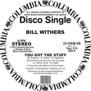 You added <b><u>Bill Withers | You Got The Stuff</u></b> to your cart.