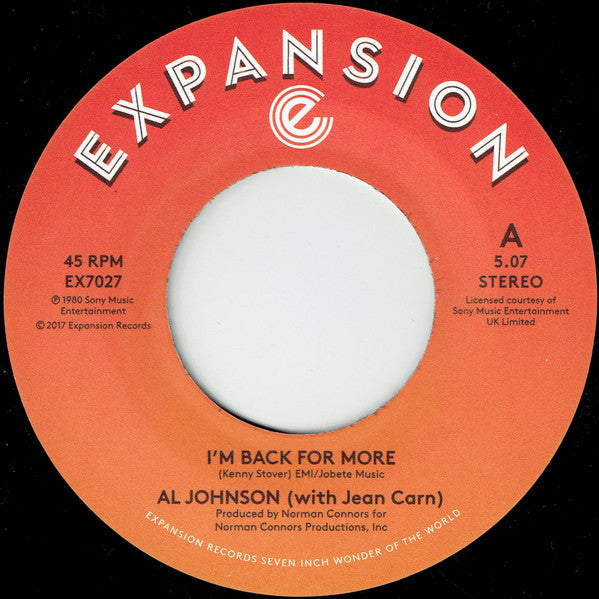 Al Johnson | I'm Back For More / I've Got My Second Wind