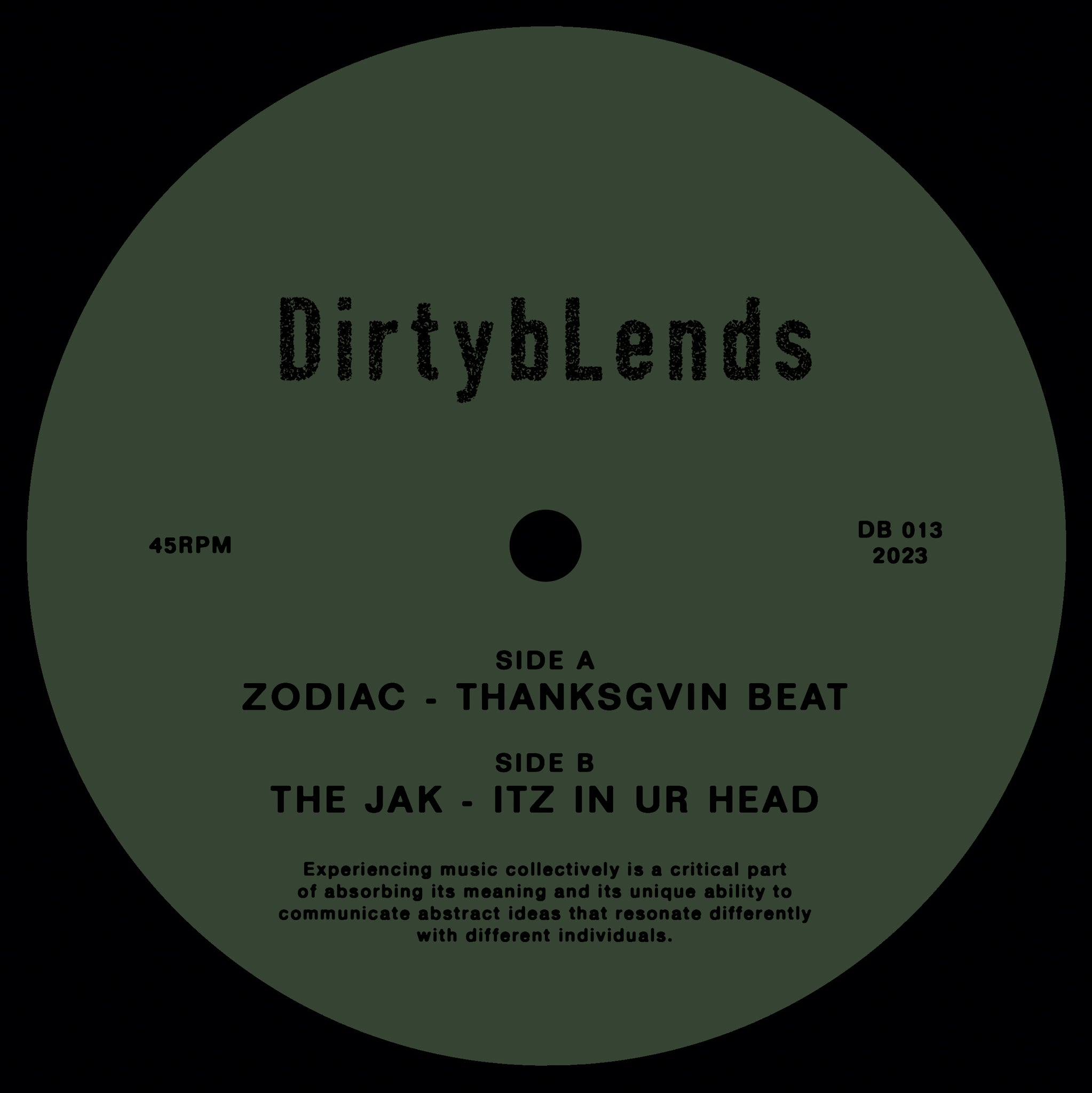 Zodiac | Thanksgivin Beat / Itz In Ur Head