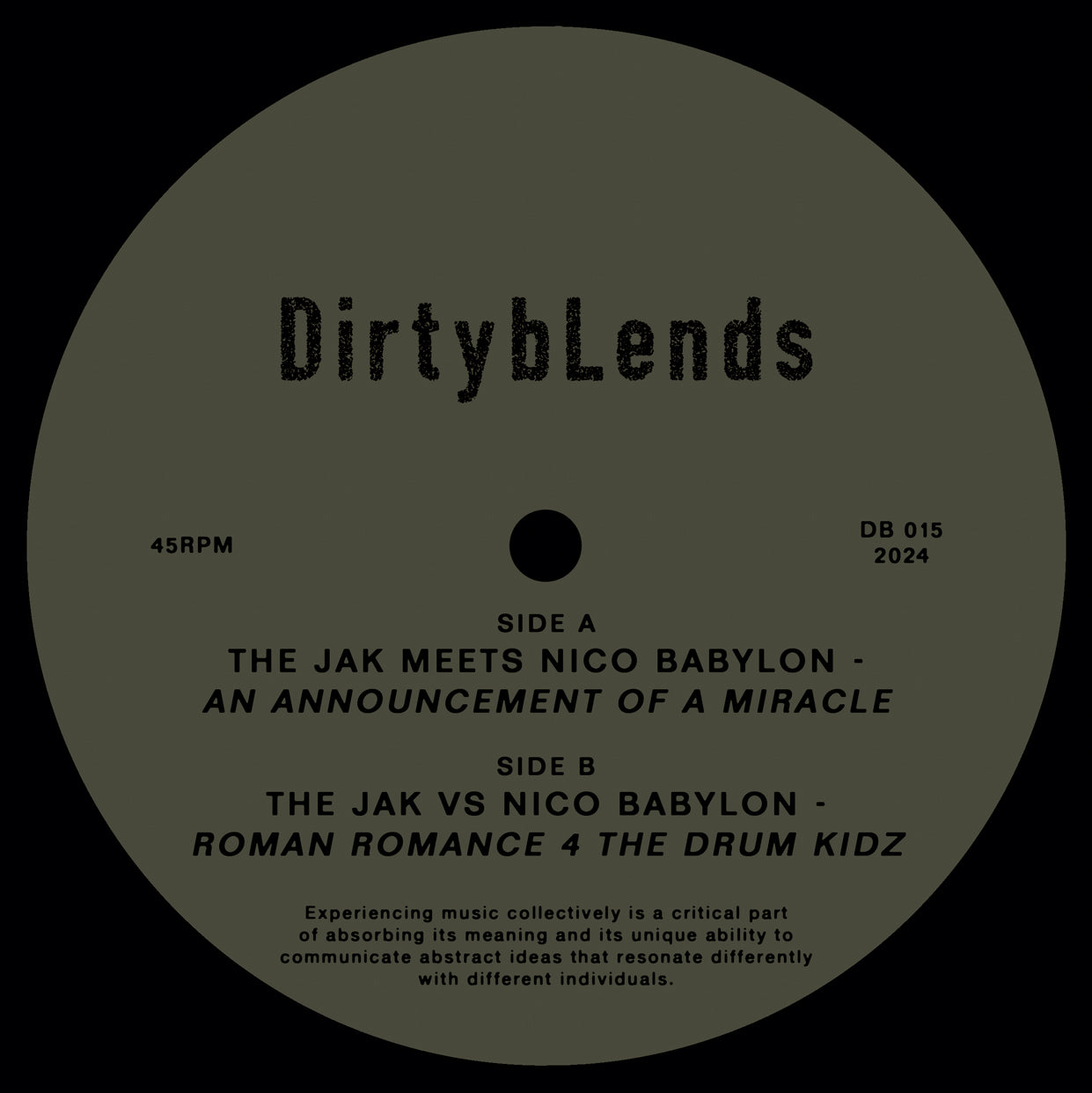 NICO BABYLON / THE JAK | AN ANNOUNCEMENT OF A MIRACLE / ROMAN ROMANCE 4 THE DRUM KIDZ