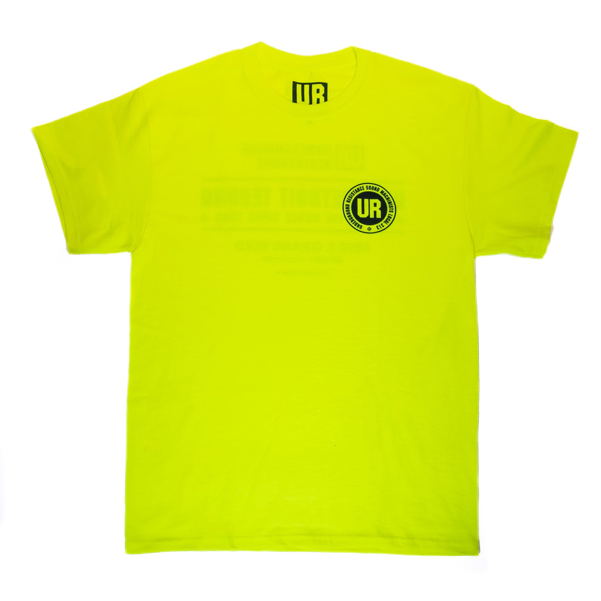 Underground Resistance | Worker Tee Shirts Neon Yellow - Various Sizes