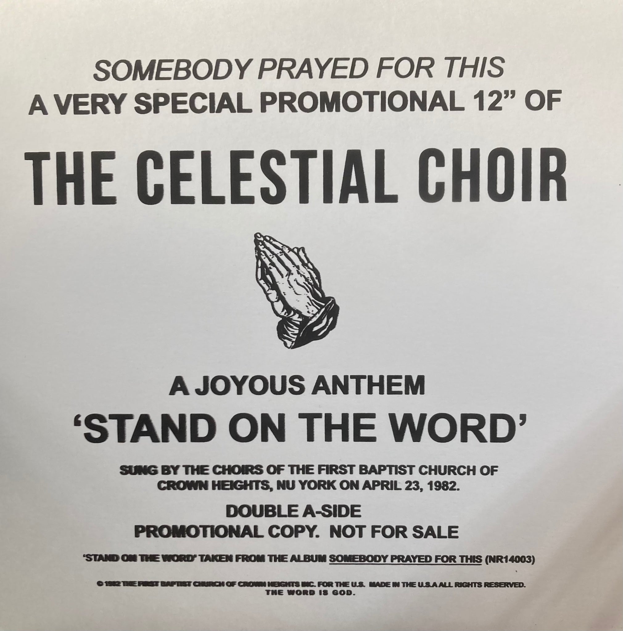 The Celestial Choir | Stand On The Word