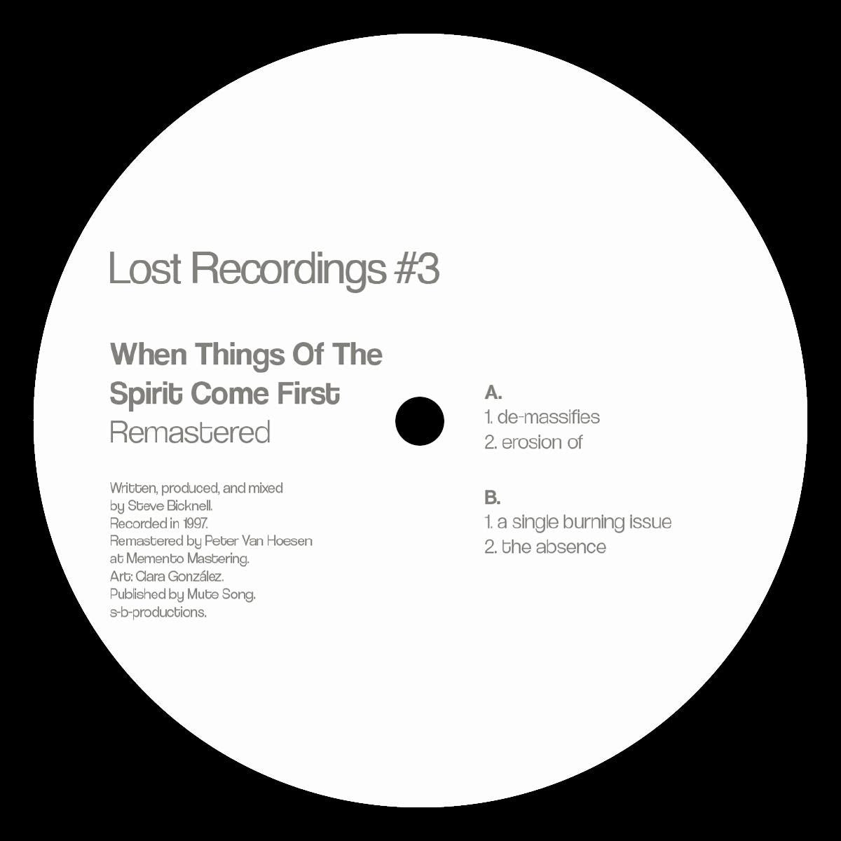 Steve Bicknell | Lost recordings # 3 [When Things Of The Spirit Come First - Remastered]