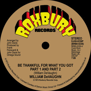 You added <b><u>William DeVaughn | Be Thankful For What You Got</u></b> to your cart.