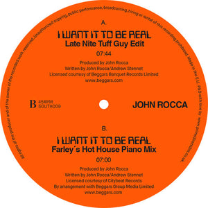 You added <b><u>John Rocca | I Want It To Be Real (Late Nite Tuff Guy & Farley 'Jackmaster' Funk Remixes)</u></b> to your cart.
