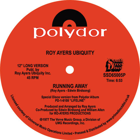 Roy Ayers Ubiquity | Running Away / Love Will Bring Us Back Together