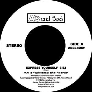 You added <b><u>Watts 103rd St Rhythm Band / The Meters | Express Yourself / Just Kissed My Baby</u></b> to your cart.